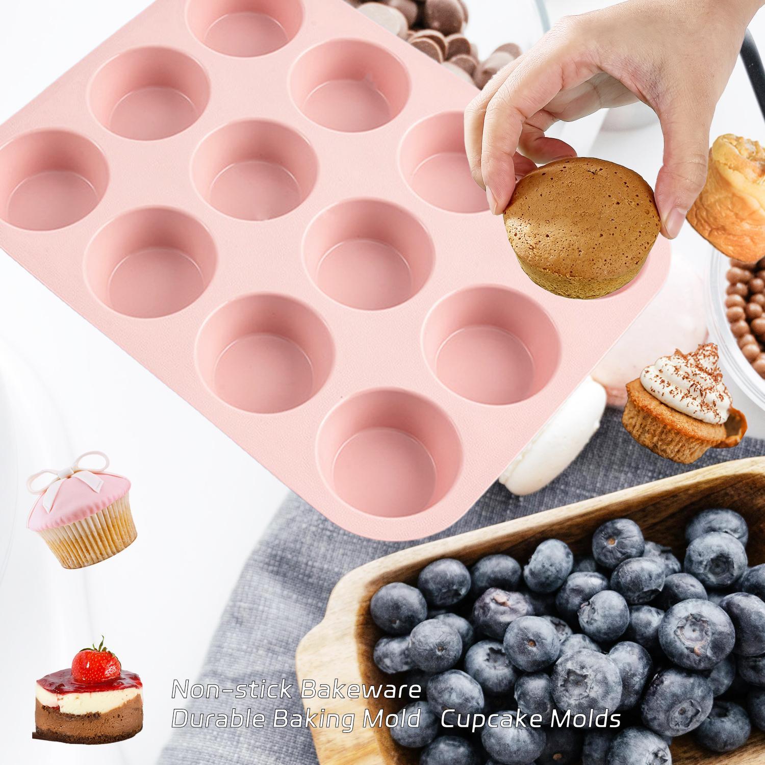 Silicone Baking Molds Set, 3-Piece Mini Pancake & Cupcake Mold, Dishwasher Safe, Oven Compatible, Perfect for Home Baking