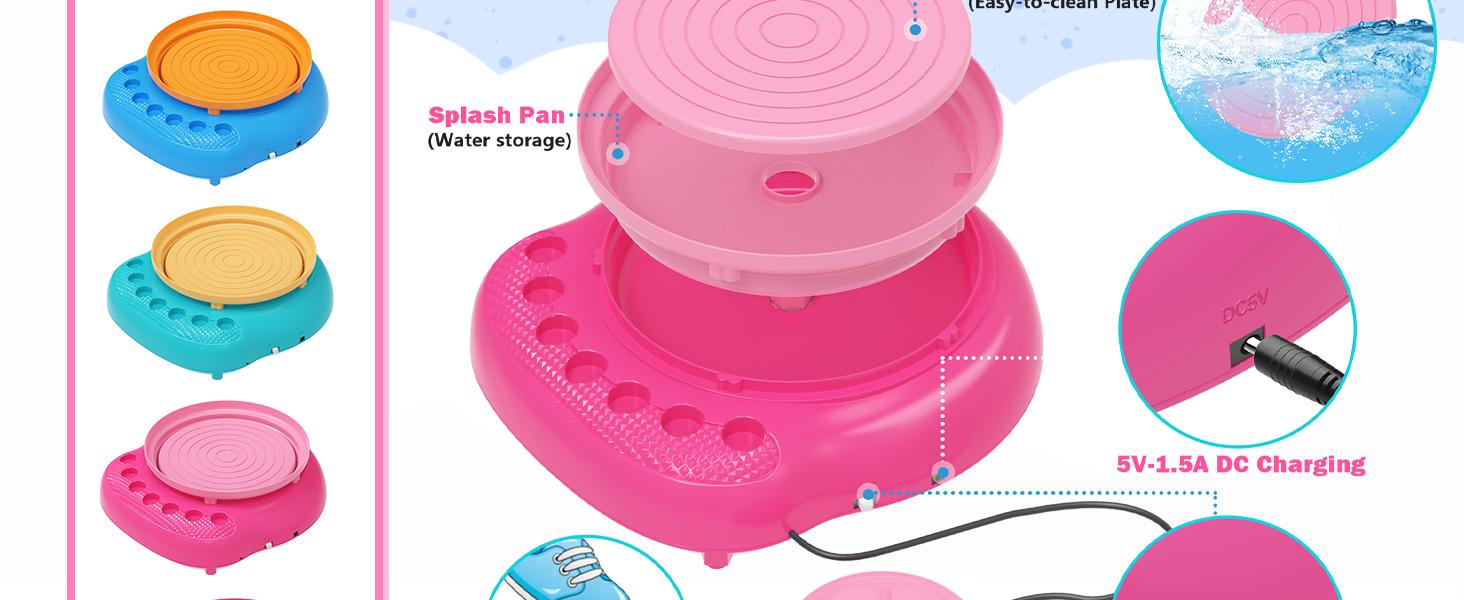 Pottery Wheel for Kids with Clay Kit - , Complete Pottery Kit with Air Dry Clay and Painting Tools, Easter Christmas Birthday Gift for Boys Girls