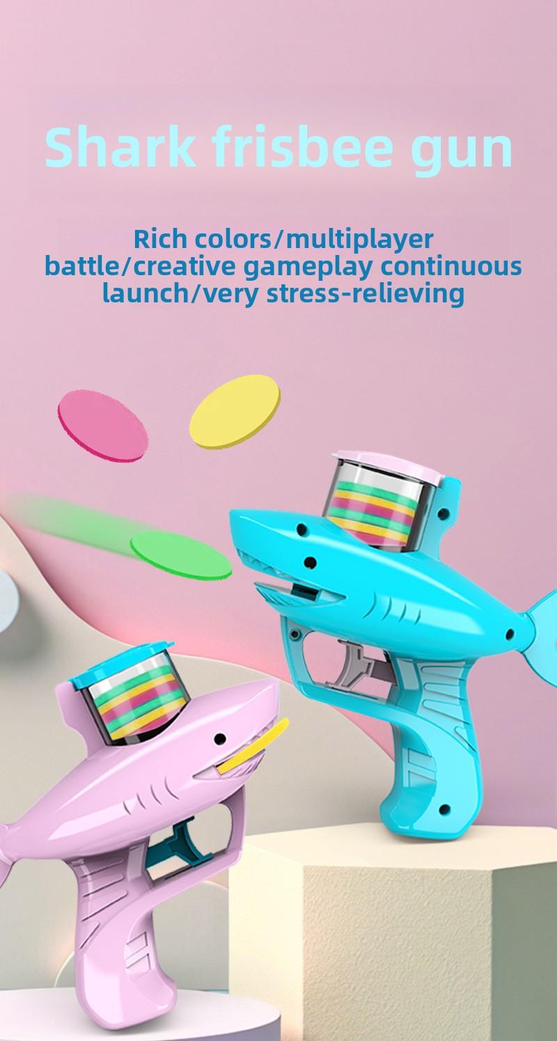 Children's Fun Shark UFO Gun Carrot Gun Parent-Child Outdoor Soft-Bullet Battle Continuous Launch Toy