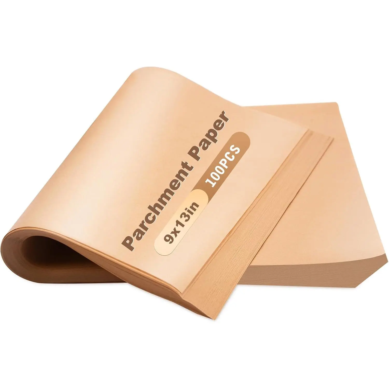 100 count Unbleached  Paper 23cm X 33cm baking paper, air fryer paper, nonstick baking sheets, high temperature and oil resistant, suitable for baking, oven, air fryer and