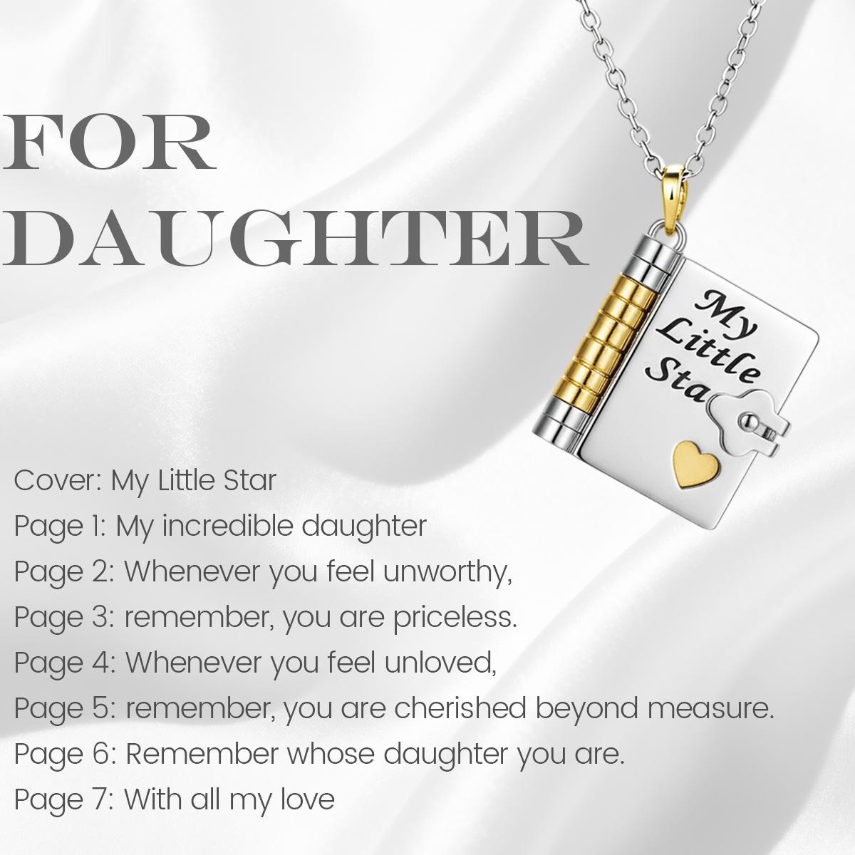 Book Locket Necklace: The Perfect Gift for Daughter/ Mom/ Granddaughter - Sentimental Keepsake for Women, Birthday, Mother's Day, Christmas Photo Pendant