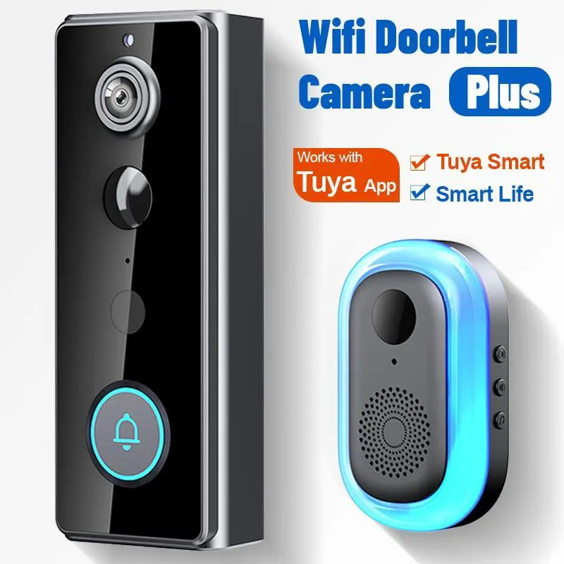 Wireless Video Doorbell Camera - Battery-Powered Waterproof Home Security Device with No Monthly Fee, Human Detection, 2-Way Audio, Night Vision