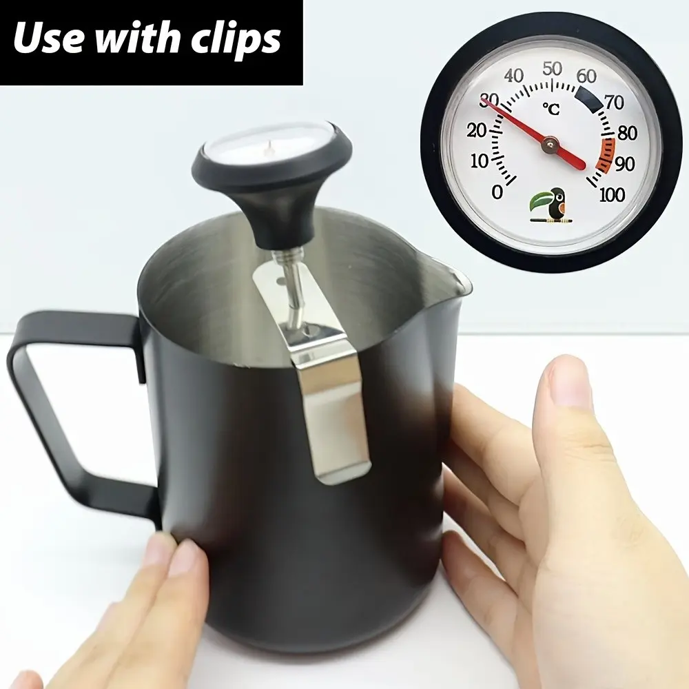 Handmade Coffee Temperature Meter, Heat-Resistant Quick Reading Thermometer, Stainless Steel Probe Food Thermometer, Kitchen Tool, Gift Idea