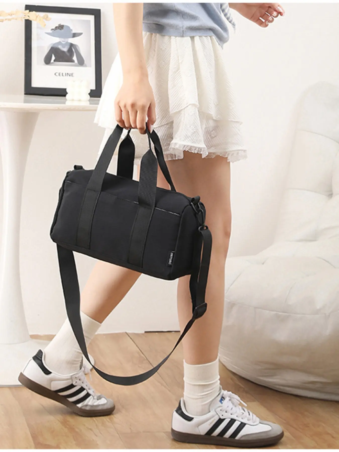 Small Capacity Fitness Bag, Waterproof Soft Material, Portable Lightweight Mini Gym Bag, Sports Bags, Versatile Crossbody Shoulder Bag for Women