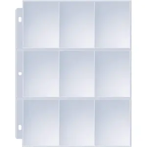 36 count 9 Pocket Page Protector, Trading Card Sleeves Pages Baseball for 3 Ring Binder, Sheets Standard Size Cards, Sport Game Business Cards