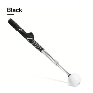 Stainless Steel Retractable Golf Swing Trainer & Grip Trainer for Right-Handed Training with Strength & Tempo Practice Telescopic Non-Slip Scratch-Resistant Club for Chipping and Hitting