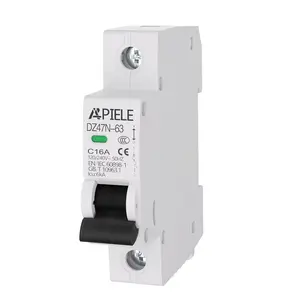 Miniature Circuit Breakers AC 120/240V, 16Amp 2Poles Circuit Breaker for Solar Photovoltaic Systems, DIN Rail Mount AC Disconnect Switch (1P, 16A, DZ47N-63-1P)