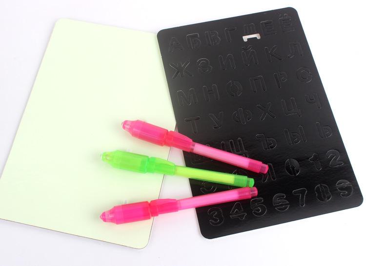 Educational Toy Drawing Pad 3D Magic 8 Light Effects Puzzle Board Sketchpad