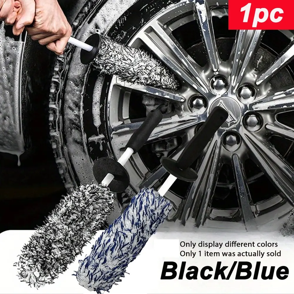 Ultra-Fine Fiber Wheel Brush, Tire Cleaning Dust Removal Tool, Non-Slip Handle, Easy Clean, Car Accessories Cleaner, Wheel Rim Brush