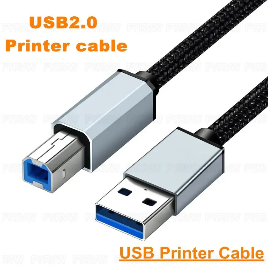 USB Printer Cable USB2.0 Printer Cable USB A to B Printer Cable USB MiDi Scanner Cord for HP Canon Dell Epson Lexmark USB Cable For Printers 3M 5M