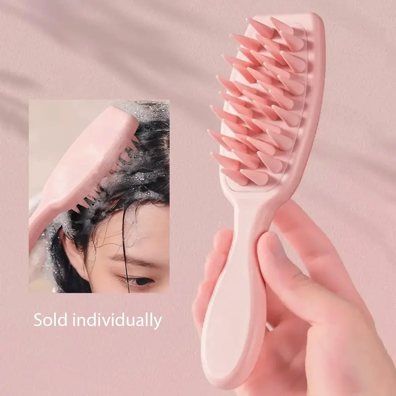Long Handle Shampoo Brush, Comfort Soft Bristles Scalp Massager Hair Cleaner, Anti-itching Hair Combing Comb for Hair Root, Adult Hair Washing Comb, Hair Tool