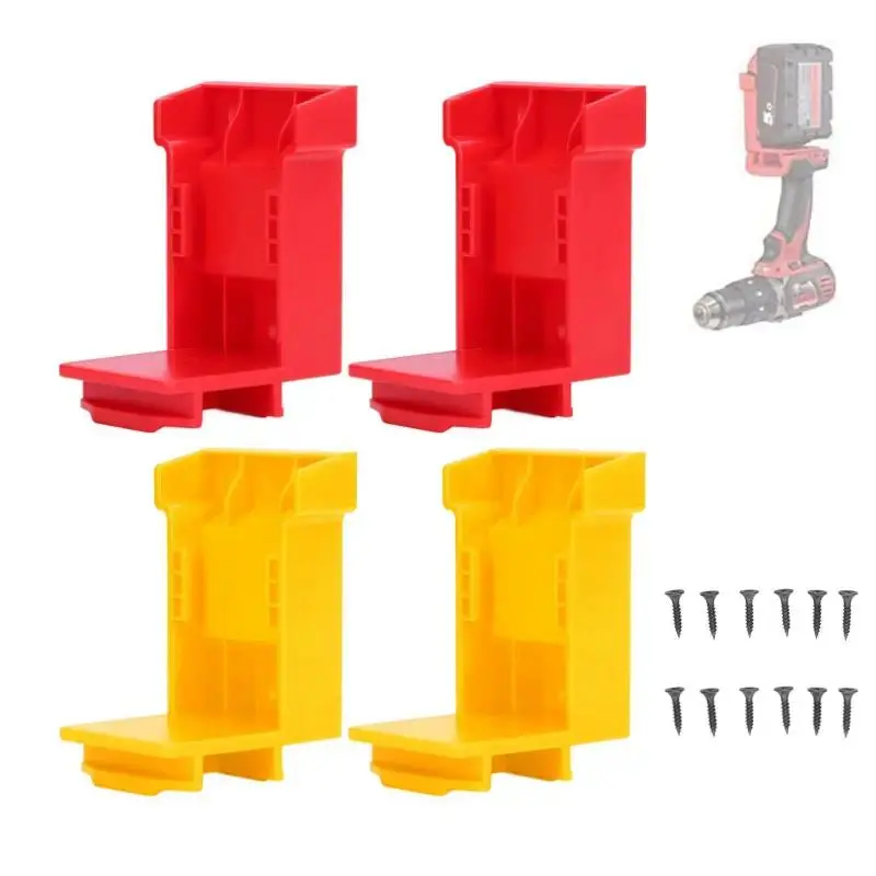 GJANSH 2-in-1 Tool & Battery Holder Compatible with Milwaukee M18 &  20V, Dual Style Power Tool Mount for Wall Storage