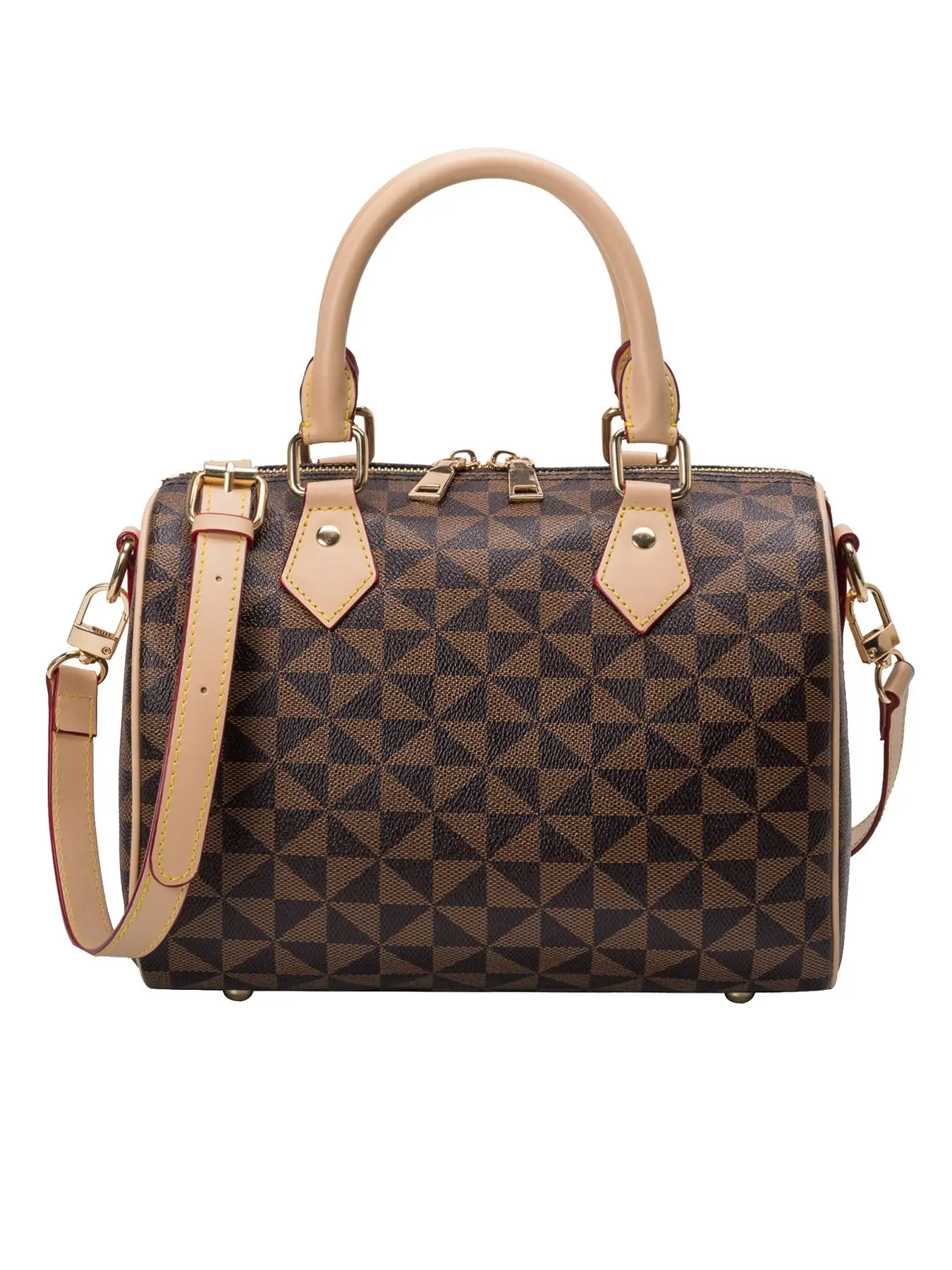 Geometric Pattern Casual Crossbody Bag, Versatile Shoulder Bags, Lightweight Zipper Shoulder Bag with Adjustable Strap, Trendy All-match Commuter Bag for Daily Used, Fashionable Patterned Bag