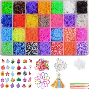 11000+Rubber Band Bracelet kit, Loom Bracelet Making Kit for Girls,Rubber Bands Refill Loom Set,for  Friendship Bracelet  Girls Birthday  Kits