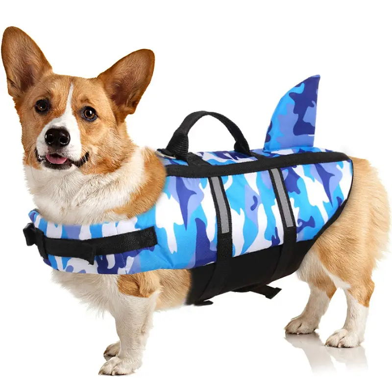 Pet swimming suit, pet life jacket, pet supplies, summer dog life jacket, lightweight, adjustable with Velcro, swimming suit for medium and large dogs