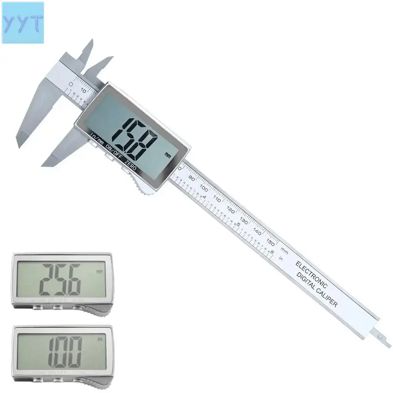 YYT1  0-150mm Electronic Digital Callipers, CV2032 Batteries Required LCD Digital Vernier Caliper, Hand Measuring Tool Home, Professional Measuring Tool