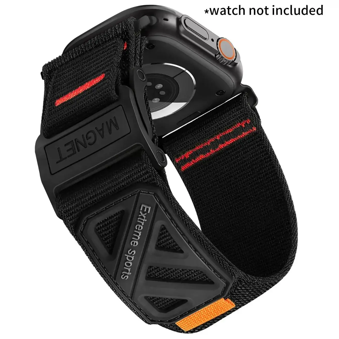 Wide Soft Nylon Sport Loop for Apple Watch – Sturdy Magnetic Buckle, Fits 42–49mm (Ultra 3/2, Series 1–11, SE), Great for Summer Outdoor & Daily Wear