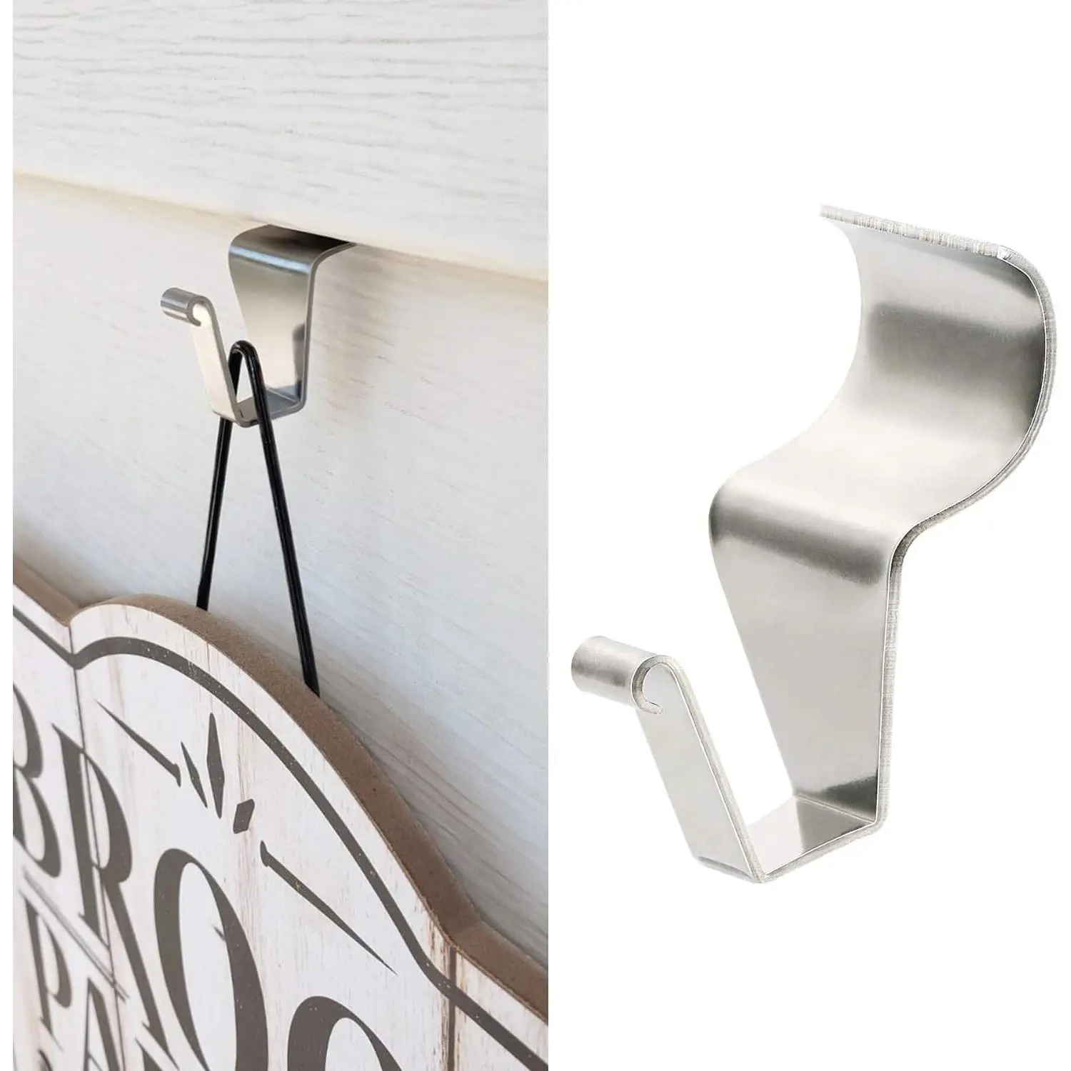 Vinyl Siding Hooks - Sturdy Glueless Metallic Heavy-Duty No-Hole Clips, Easy-Install Slip-In Accessories for Hanging Outdoor Decorations