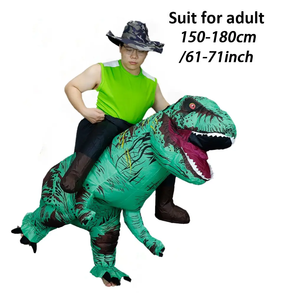 Inflatable Dinosaur Costumes for Adults, T-Rex Ride on Halloween Costume, Party Costume, Funny Dino Blow Up Costume, Dinosaur Outfit, Perfect for Parties and Events