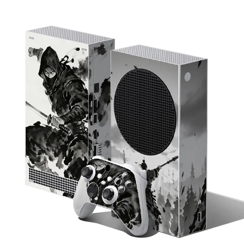 Vinyl Skin Sticker for Xbox Series S Console & Controller, Waterproof Scratch Resistant Durable, Removable No Residue Black White Art Landscape Cover