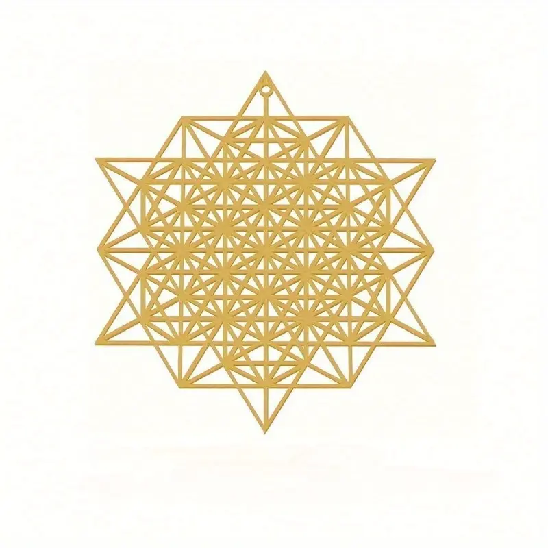 Leinuosen 12 - Inch Crystal Grid Board: Exquisite Sacred Geometric Wall Art. Features Metatron Cube, Flower of Life, Sri Yantra, and 64 - Star Tetrahedron Designs.Wall SculpturesHalloween Christmas New Year Gift