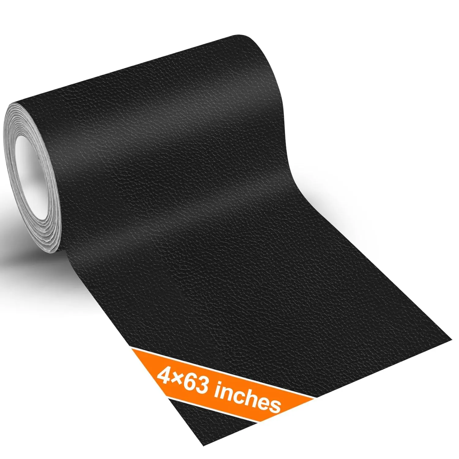 Upgraded Self-Adhesive Black Leather Repair Kit - 4 in x 63 in (4x63 inches), Good Toughness, for Couch Repair, Office Chairs, Home Care Supplies, Furniture