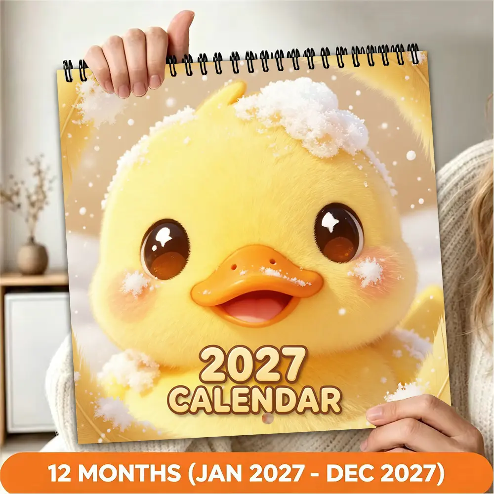 2027 Wall Calendar 12 Months Cute Duck Hanging Calendar for Home Decor Personal Planning Perfect Gift