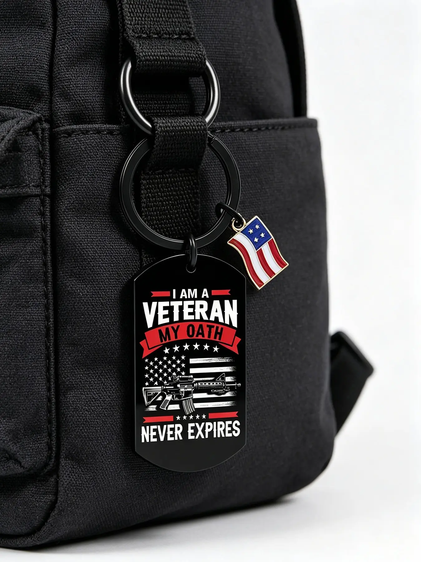 Vietnam Veteran Men's Gift, Veterans Day Decoration, Army Men's Gift, American Flag Keychain, Military Appreciation Gift