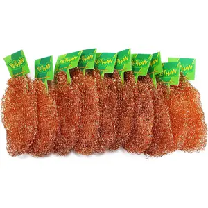 10 Pcs/Pack Pure Copper Scouring Scrub Pads 13g Per Piece