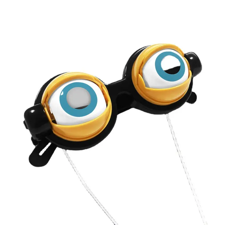 Kinetic Crazy Eye Glasses, Novelty Plastic Costume Eyewear For Halloween Parties, Birthday Gatherings And Cosplay Events, Interactive Prank Prop With Movable Eye Design, Lightweight Wearable Party Accessory To Create Funny Visual Effects For Role Play And