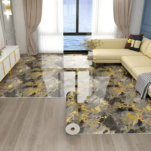 1 Roll, 15.75in*118.11in Extra Thick Marble Floor Panels, Peel and apply vinyl floor panels, Easy to Care and Maintain, Suitable for floor and wall renovation and transformation in bedroom, living room, bathroom, Peel and Stick Flooring
