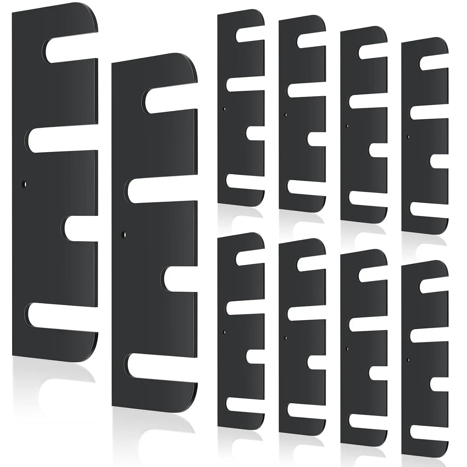 10 count 4 Inch Door Hinge Shims Stainless Steel Black Metal Shims Coated Finish Leveling Hardware Door Hinge Shim for 3 Hole Hinges, Adjustable Repair Kit (Classic)