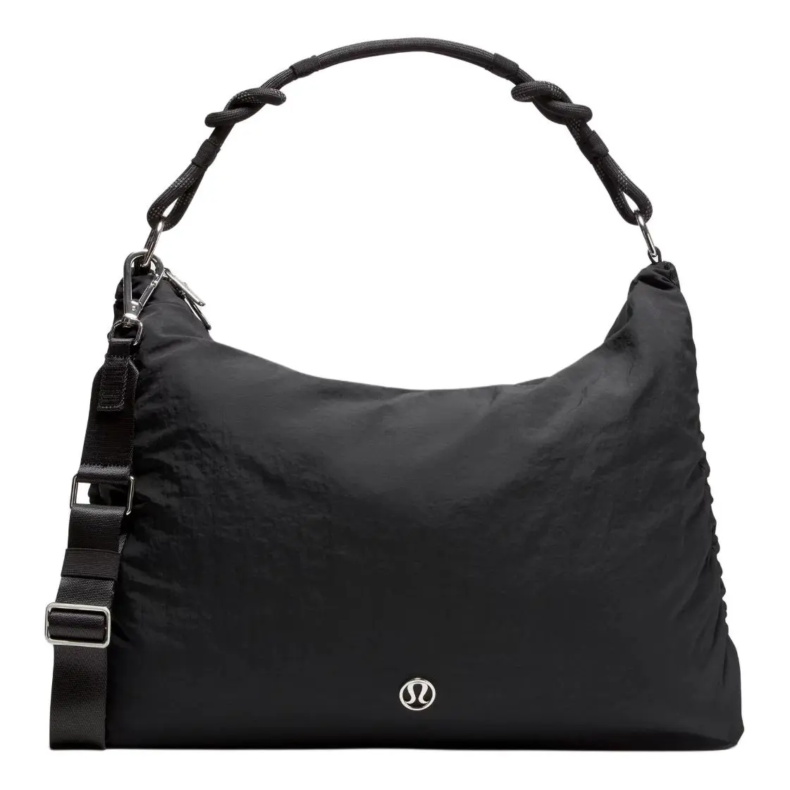 Lululemon Convertible Pleated 16L Crossbody Bag – Unisex, Casual Style, Black