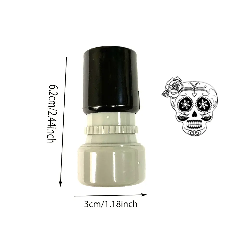 Vintage Skull Photographic Stamp, Halloween Theme Decorative Stamp, Handmade Card Decoration, Festival Gift, Creative Small Stamp