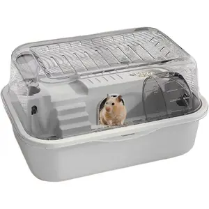 Large Hamster Cage, 2 Layer Small Animal Habitat with Exercise Wheel, Multi Level Habitat for Hamsters, Gerbils, Squirrels, Chinchillas, and Other Small Pets, Ideal for Resting, Playing, and Dining