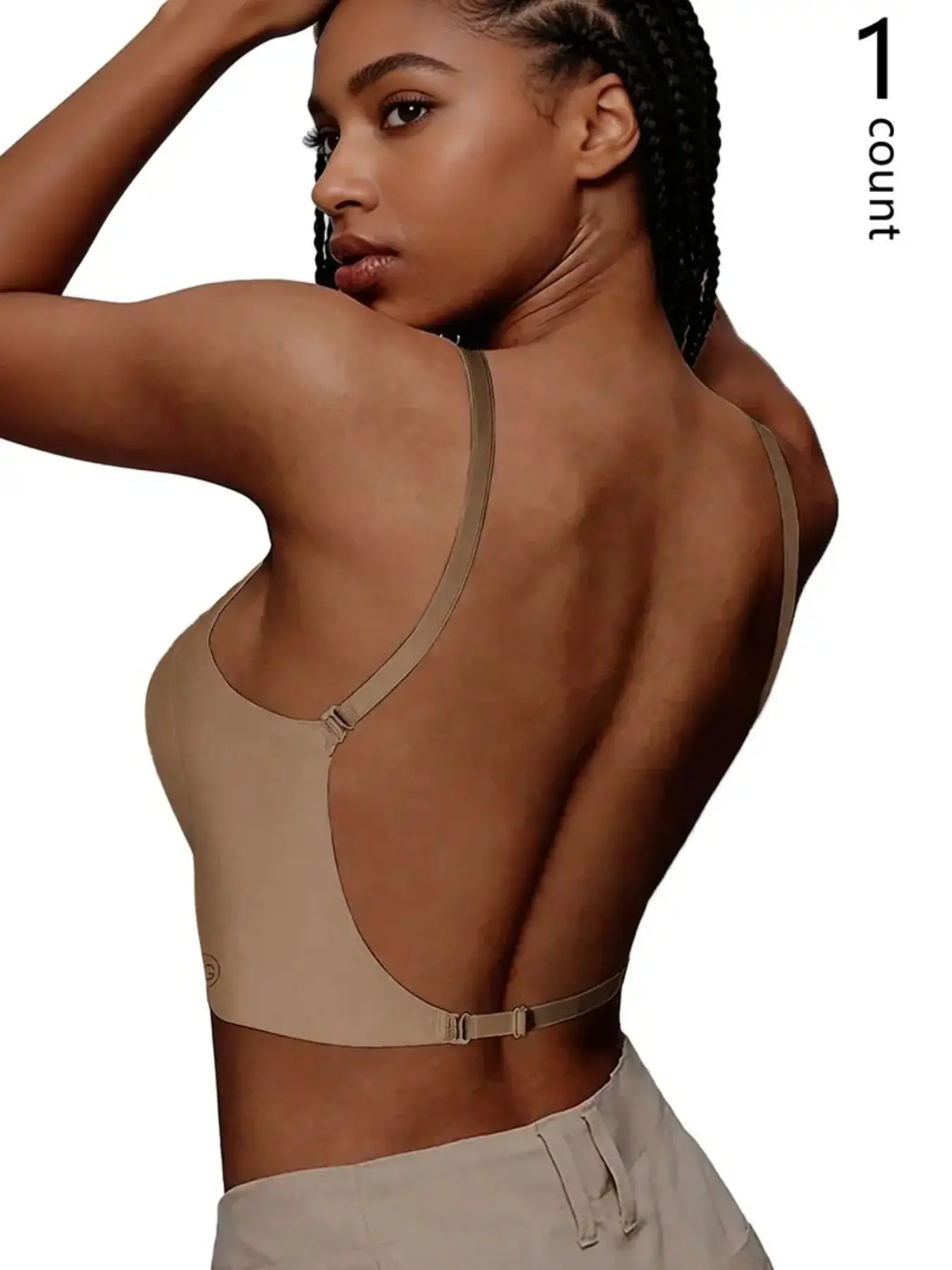 Women's Elegant Chic No Underwire Seamless Backless Lift Shape Bra, Convertible Strap Wireless Push-Up Bra, Suitable for Bridal Wedding Dresses and Party Gowns
