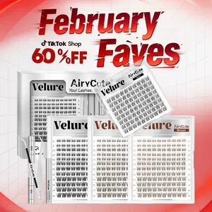 Velure Collection | AiryCute Velure & DarkBrown Velure & Lightbrown Velure & One-Length Velure | Waterproof, Long-Lasting Lashes | Venus | Natural Daily | Beginner-Friendly Lashes for a Flawless Look | Trendy & Must-Have Clusters