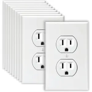 Pretend Electrical Outlet Decal Stickers 10 Pack- High-Resolution Hilariously Funny Joke Prank Power Outlet Decals, Wall Outlet Decal Gag Is Great  Office and Airport