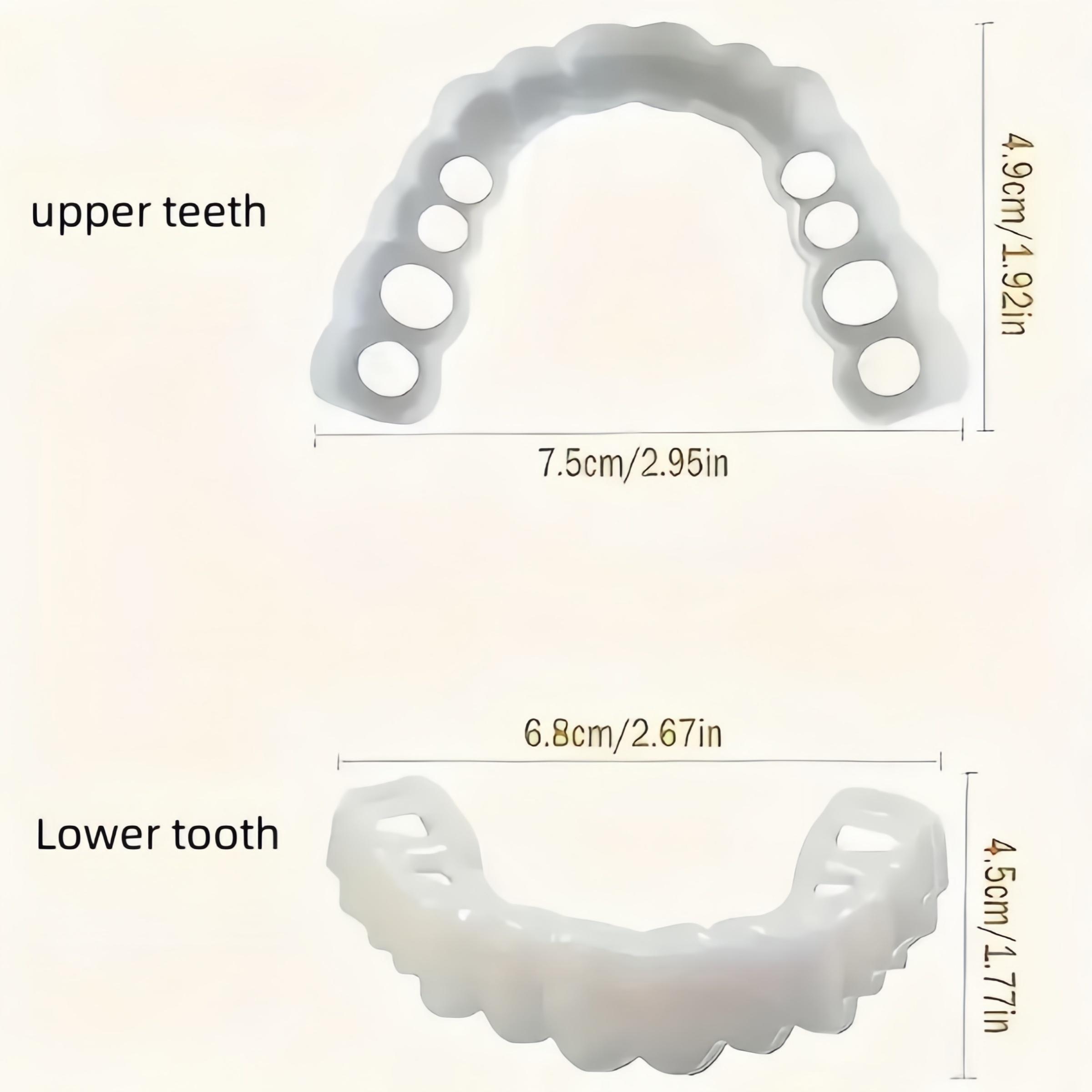 Comfortable False Teeth Aligners Mouthpiece Pack of 2, Durable Adjustable Easy Clean Anti-Stain, Perfect Fit for Daily Wear