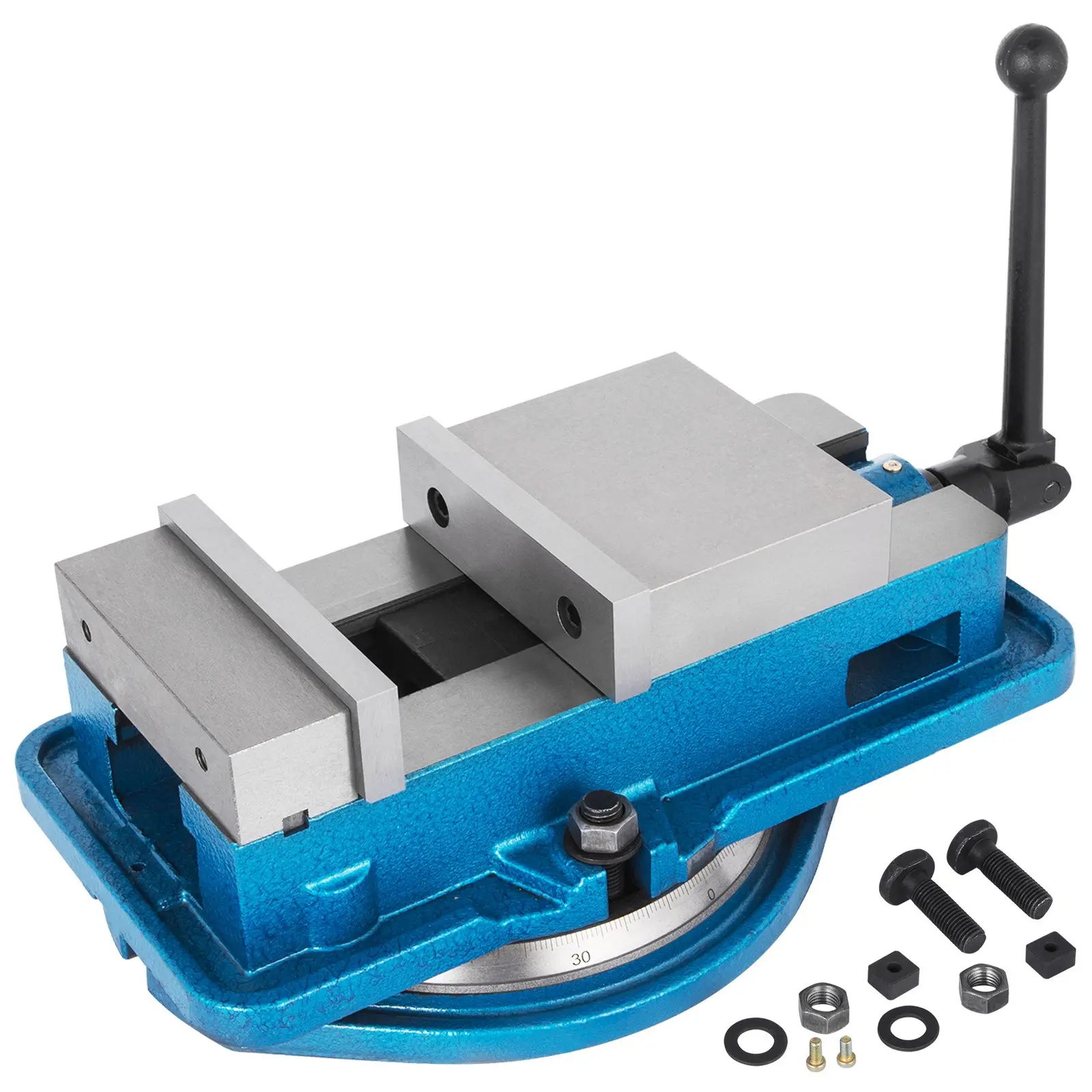 【DealsForYouDays】VEVOR 5 Inch ACCU Lock Down Vise Precision Milling Vice 5 Inch Jaw Width Drill Press Vise Milling Drilling Machine Bench Clamp Clamping Vice with 360 Degree Swiveling Base CNC Vise