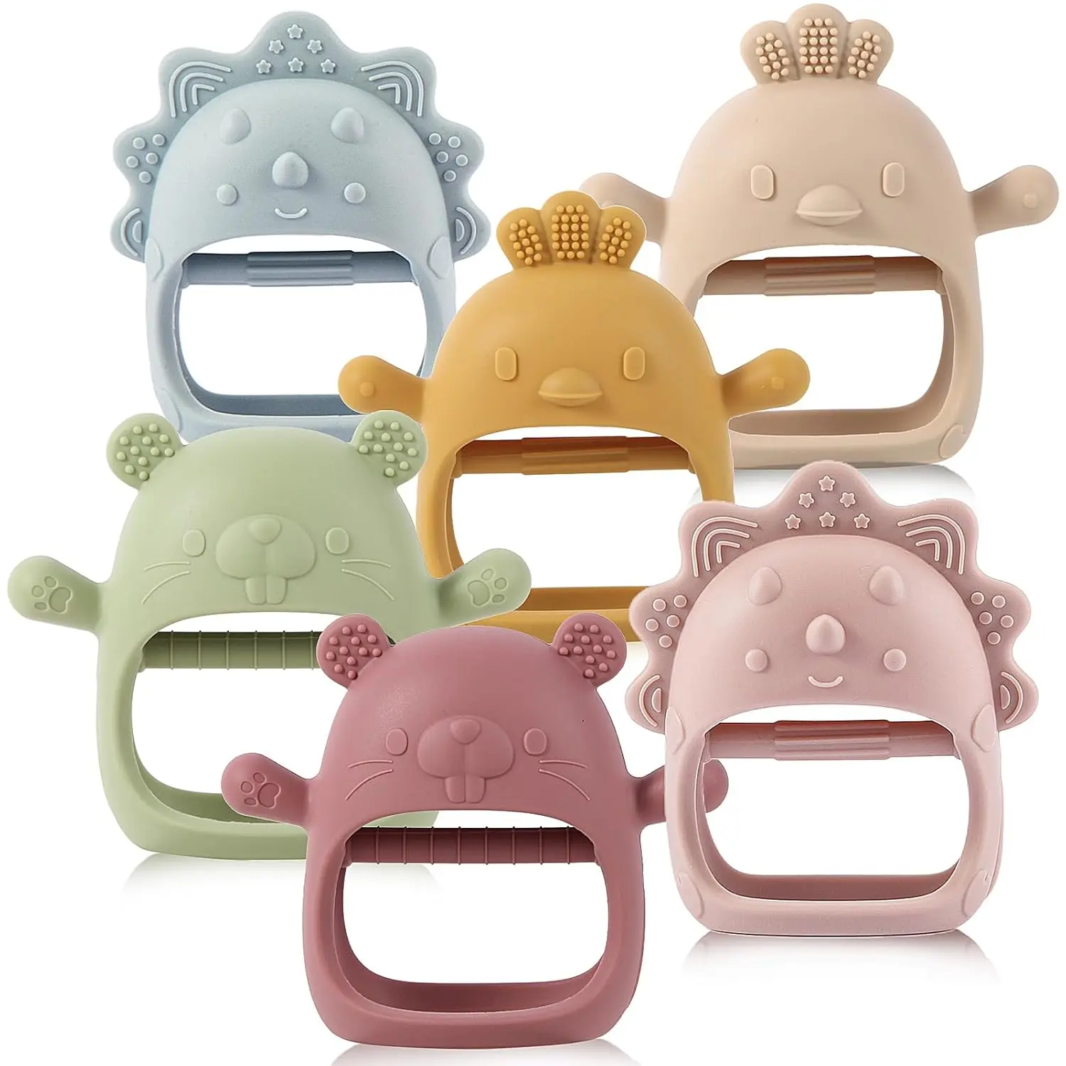 Baby Teething Toys, Teething Toys, Teethers  Babies 3-6 Months, Baby Chew Toys, BPA Free Teether Mitten with Soft Texture  Sensory Exploration and Itching Teething Relief