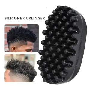 Silicone Curling Brush, Portable Small Hair Styling Comb, Braided Hairstyle Tool, Hair Perming Brush, Compact Design