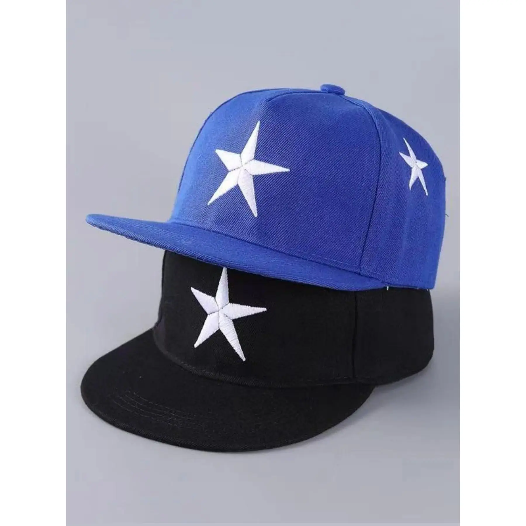 Flat Brim Baseball Cap, Five Point Star Hip Hop Snapback Hat, Trendy Unisex Streetwear Cap with Adjustable Fit, Lightweight Casual Headwear for Skateboarding, Cycling, Outdoor Activities & Daily Wear tiktokshopbacktoschool