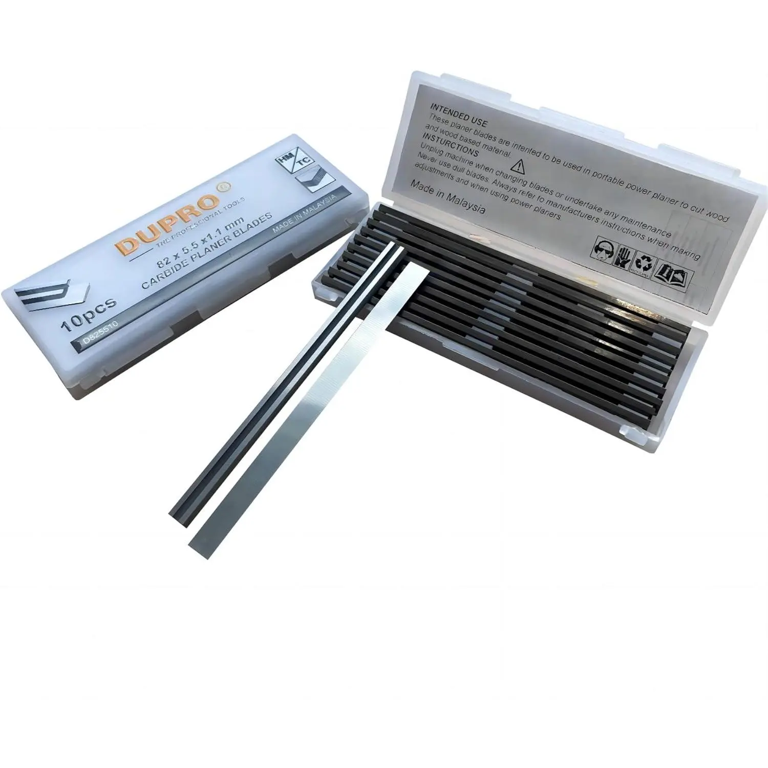 Carbide 3-1/4 Inch Planer Blades for Electric Hand Wood Planer, Woodworking Planner, Tungsten TCT 82mm(10 Pack)