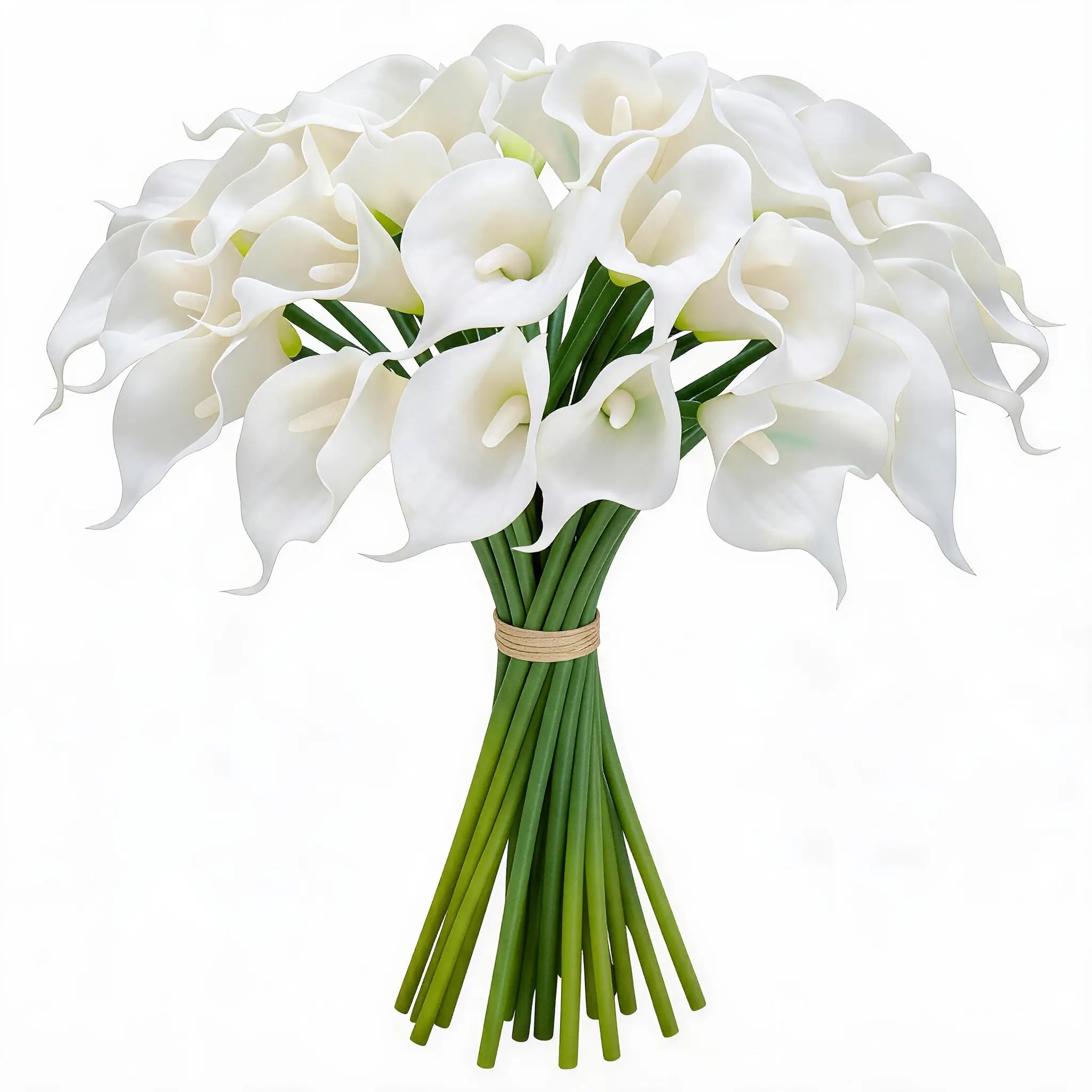 VIKINGS PANDA 36 Pcs 12.8in Real Touch Latex-Silicone Calla Lily Artificial Flowers, Decorative Fake Lilies for Bridal Wedding Bouquet, Home Decor