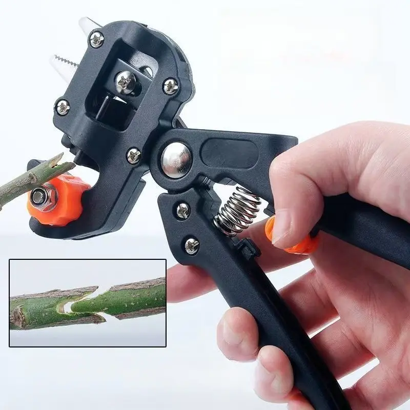 1 Set, Garden Grafting Tools, 2 In 1 Garden Pruning Tools, Garden Anvil Trimmer, Grafting Knife, For Plant Branch Vine Fruit Tree Cutting, Pruner Tool Kits, Shrub Trimming Tool, Tree Branch Cutter, Pruners For Gardening