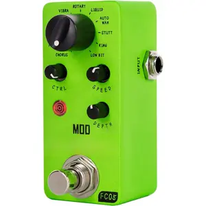 FC05 Mini Modulation Pedal with Chorus Flanger Tremolo Phaser Vibrato Rotary Liquid Autowah Stutter Ring LowBit