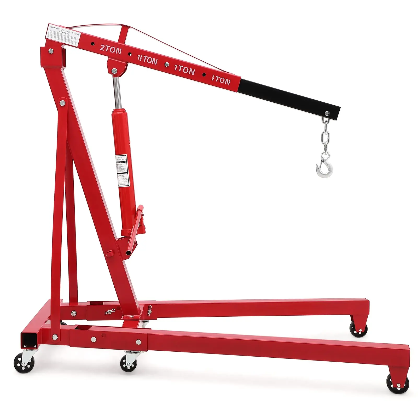 Heavy-Duty Engine Hoist Leveler – 1500LBS Load Capacity – Adjustable Steel Shop Crane Accessory – 3-Position Handle, 360° Swivel Hooks, Ball Bearing Pulley – Ideal for Engine Removal & Auto Repair