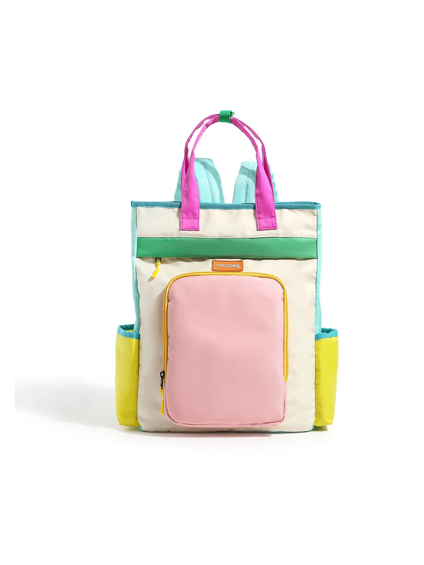 Versatile Colorblocked Nylon Backpack, Waterproof & Wrinkle-Resistant, Multiple Pockets, Dual Shoulder Straps, Ideal for Outdoor Activities