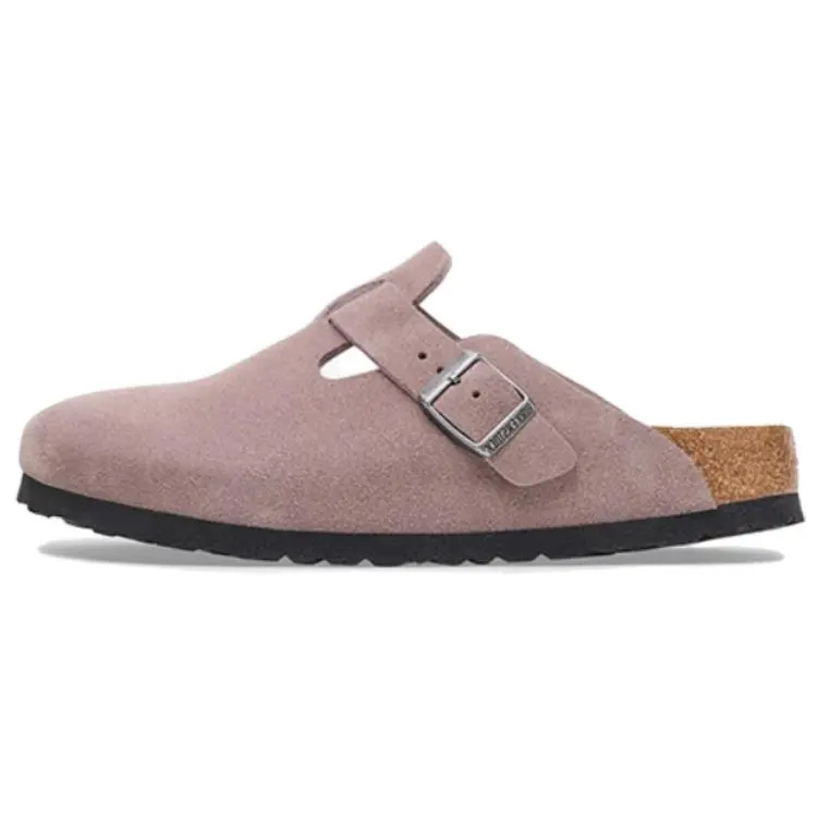 Women's Birkenstock Boston Narrow-Fit Purple Leather Clog Footwear - Comfortable Trending Maison Mihara Verifiable Style with Global Authentication Credentials
